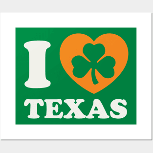 St Patricks Day Texas Irish Houston Dallas Shamrock Posters and Art